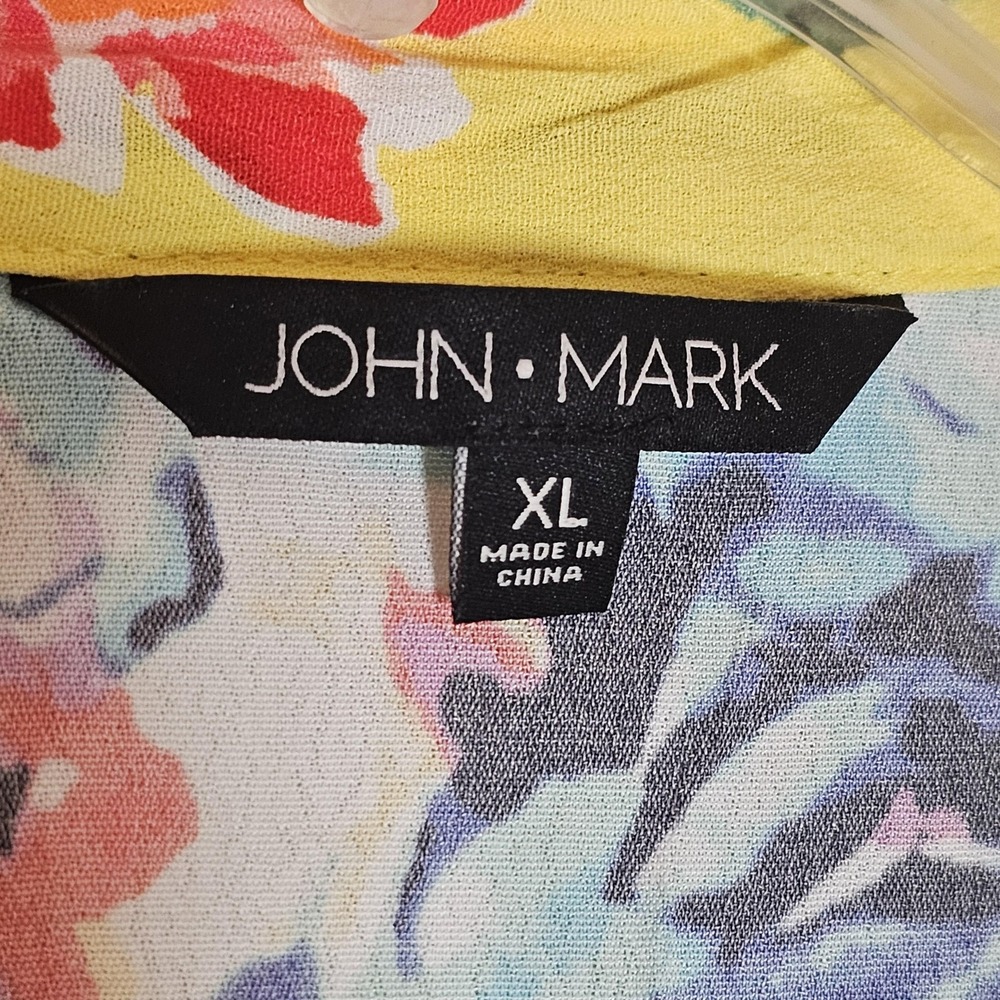 John Mark Kimono Womens XL Multicolor Boho Floral Lace Patchwork Sheer Jacket - Picture 5 of 14